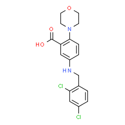 5-[(2,4-dichlorobenzyl)amino]-2-(morpholin-4-yl)benzoic acid结构式