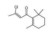 (Z)-3-chloro-1-(2,6,6-trimethylcyclohex-1-enyl)but-2-en-1-one结构式