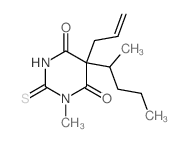 4,6(1H,5H)-Pyrimidinedione,dihydro-1-methyl-5-(1-methylbutyl)-5-(2-propen-1-yl)-2-thioxo- Structure