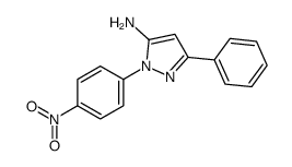 2-(4-nitrophenyl)-5-phenylpyrazol-3-amine结构式