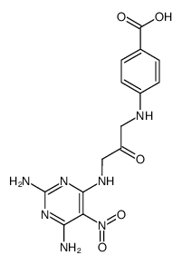 4-((3-((2,6-diamino-5-nitropyrimidin-4-yl)amino)-2-oxopropyl)amino)benzoic acid结构式