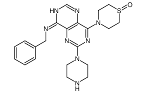 N-benzyl-7-(1-oxo-1,4-thiazinan-4-yl)-9-piperazin-1-yl-3,5,8,10-tetraz abicyclo[4.4.0]deca-2,4,7,9,11-pentaen-2-amine picture