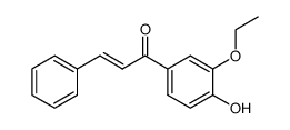 (E)-1-(3-ethoxy-4-hydroxyphenyl)-3-phenylprop-2-en-1-one结构式
