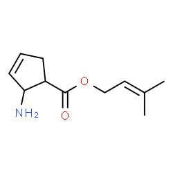 3-Cyclopentene-1-carboxylicacid,2-amino-,3-methyl-2-butenylester(9CI) Structure