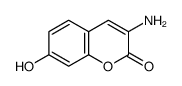 3-Amino-7-hydroxy-2H-chromen-2-one Structure