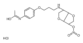 2-((3-(4-Acetaminophenoxy)propyl)amino)-1,4:3,6-dianhydro-2-deoxy-L-id itol 5-nitrate HCl H2O structure