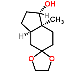 Spiro[1,3-dioxolane-2,5-[5H]inden]-1-ol, octahydro-7a-methyl-, (1S,3aR,7aS)- (9CI) picture