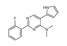 2-(2-fluorophenyl)-N,N-dimethyl-5-(1H-pyrrol-2-yl)pyrimidin-4-amine Structure