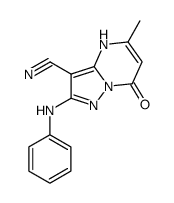 5-methyl-7-oxo-2-phenylamino-4,7-dihydropyrazolo[1,5-a]pyrimidine-3-carbonitrile结构式