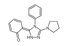 (6Z)-6-(4-phenyl-3-pyrrolidin-1-yl-1H-1,2,4-triazol-5-ylidene)cyclohexa-2,4-dien-1-one Structure