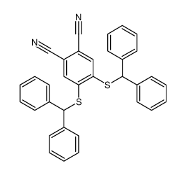 4,5-bis(benzhydrylsulfanyl)benzene-1,2-dicarbonitrile Structure