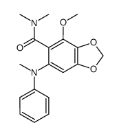 4-methoxy-N,N-dimethyl-6-(methyl(phenyl)amino)benzo[d][1,3]dioxole-5-carboxamide结构式