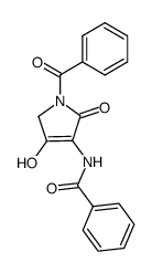 1-benzoyl-3-(benzoylamino)-4-hydroxy-3-pyrrolin-2-one结构式