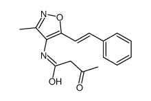 N-[3-methyl-5-(2-phenylethenyl)-1,2-oxazol-4-yl]-3-oxobutanamide结构式