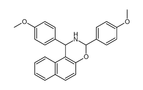 1,3-bis(4-methoxyphenyl)-2,3-dihydro-1H-naphtho[1,2-e][1,3]oxazine结构式