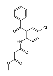 N-(2-benzoyl-4-chloro-phenyl)-malonamic acid methyl ester结构式