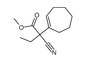 methyl alpha-cyano-alpha-ethyl-1-cyclohepten-1-acetate structure