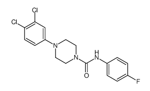 4-(3,4-dichlorophenyl)-N-(4-fluorophenyl)piperazine-1-carboxamide结构式