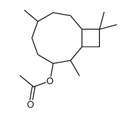 2,6,10,10-tetramethylbicyclo[7.2.0]undec-3-yl acetate structure