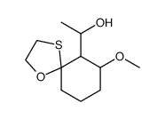 1-(7-methoxy-1-oxa-4-thia-spiro[4.5]dec-6-yl)-ethanol Structure