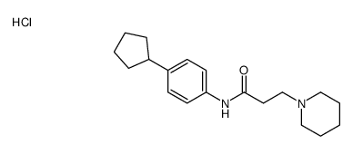 N-(4-cyclopentylphenyl)-3-piperidin-1-ylpropanamide,hydrochloride Structure