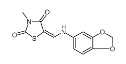 2,4-Thiazolidinedione, 5-[(1,3-benzodioxol-5-ylamino)methylene]-3-methyl结构式