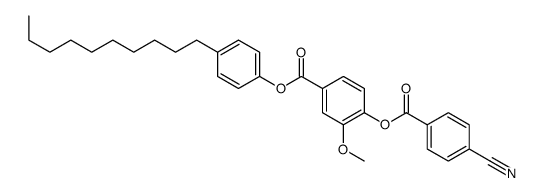 (4-decylphenyl) 4-(4-cyanobenzoyl)oxy-3-methoxybenzoate Structure