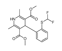 2,6-Dimethyl-3,5-dicarbomethoxy-4-(o-difluoromethylthiophenyl)-1,4-dih ydropyridine [French]结构式