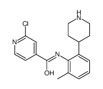 2-chloro-N-(2-methyl-6-piperidin-4-ylphenyl)pyridine-4-carboxamide结构式