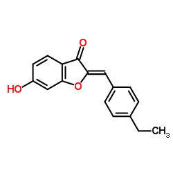 (2Z)-2-(4-ethylbenzylidene)-6-hydroxy-1-benzofuran-3(2H)-one结构式