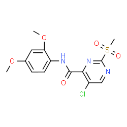 5-chloro-N-(2,4-dimethoxyphenyl)-2-(methylsulfonyl)pyrimidine-4-carboxamide Structure