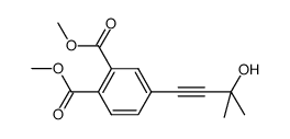 dimethyl 4-(3-hydroxy-3-methylbut-1-ynyl)phthalate Structure