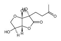 2-(3-oxobutyl)-3-oxo-L-gulonolactone(3,6)hemiketal Structure