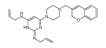 6-[4-(2H-chromen-3-ylmethyl)piperazin-1-yl]-2-N,4-N-bis(prop-2-enyl)pyrimidine-2,4-diamine结构式