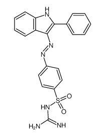 N-carbamimidoyl-4-((2-phenyl-1H-indol-3-yl)diazenyl)benzenesulfonamide结构式