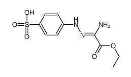 4-[2-(1-amino-2-ethoxy-2-oxoethylidene)hydrazinyl]benzenesulfonic acid Structure