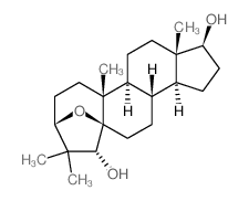 4,4-Dimethyl-3β,5-epoxy-A-homo-5β-androstane-4aα,17β-diol结构式