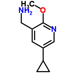 1-(5-Cyclopropyl-2-methoxy-3-pyridinyl)methanamine Structure