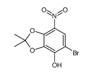 5-bromo-2,2-dimethyl-7-nitro-1,3-benzodioxol-4-ol Structure