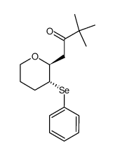 3,3-Dimethyl-1-((2S,3R)-3-phenylselanyl-tetrahydro-pyran-2-yl)-butan-2-one Structure