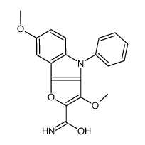 3,7-dimethoxy-4-phenylfuro[3,2-b]indole-2-carboxamide Structure