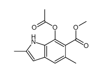 methyl 7-acetyloxy-2,5-dimethyl-1H-indole-6-carboxylate Structure