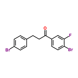 1-(4-Bromo-3-fluorophenyl)-3-(4-bromophenyl)-1-propanone Structure