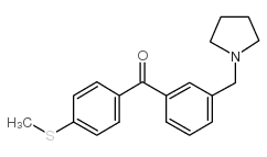 3-PYRROLIDINOMETHYL-4'-THIOMETHYLBENZOPHENONE structure