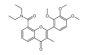 2',3',4'-trimethoxy-3-methylflavone-8-carboxylic acid N,N-diethylamide结构式