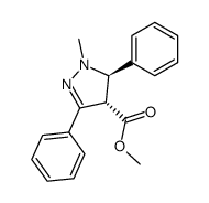 1-Methyl-3,5-diphenyl-2-pyrazolin-4-carbonsaeure-methylester结构式