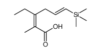 2,5-Hexadienoic acid, 3-ethyl-2-methyl-6-(trimethylsilyl)结构式