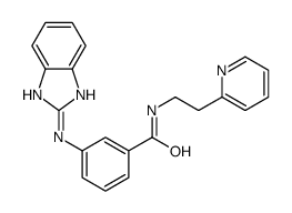 3-(1H-benzimidazol-2-ylamino)-N-(2-pyridin-2-ylethyl)benzamide结构式