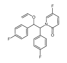 1-[2-vinyloxy-1,2-bis-(4-fluorophenyl)ethyl]-5-fluoro-1H-pyridin-2-one结构式