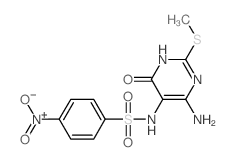 N-(4-amino-2-methylsulfanyl-6-oxo-3H-pyrimidin-5-yl)-4-nitro-benzenesulfonamide picture